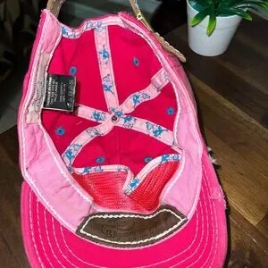 Vintage True Religion Hat Cap with Leather Accents and  Rhinestones pink True Religion | Accessories | Vintage True Religion Hat Cap  main image 2